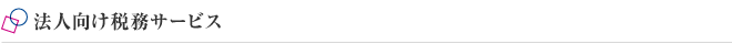 法人向け税務サービス